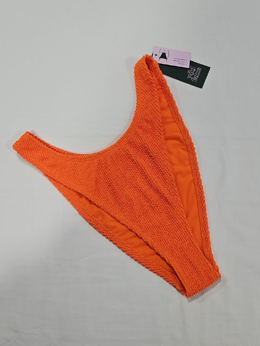 wild fable Bright Orange Textured Bikini Bottom
